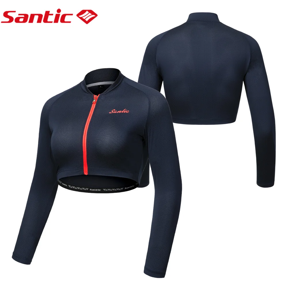 Santic Женская велосипедная майка короткий дорожный велосипед одежда для