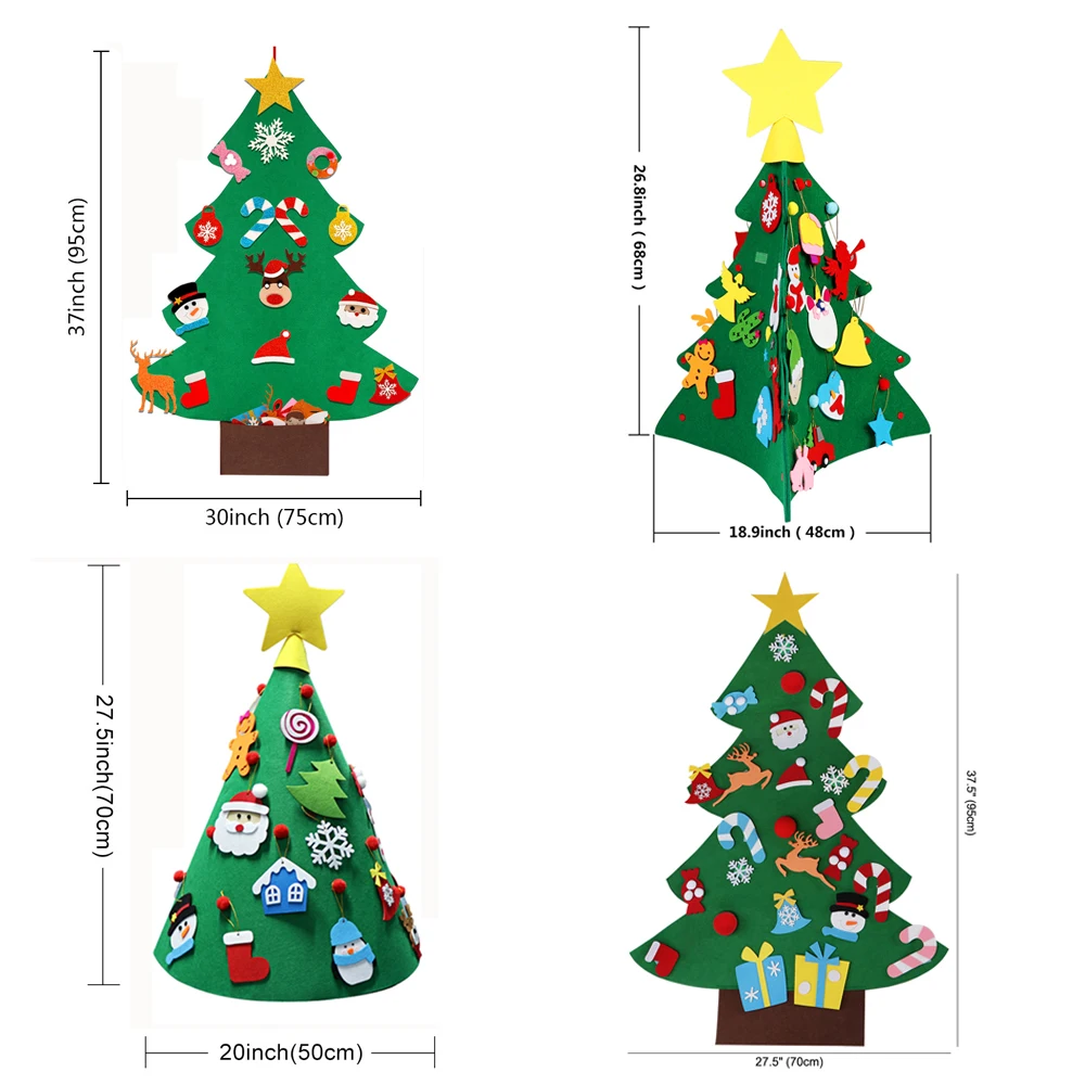 Теплая Рождественская вечеринка, войлок, Рождественская елка, снеговик, лось, наклейка, висячая сумка для хранения, Merry christmas, подарки на год