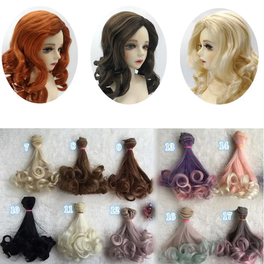 DIY BJD SD Straight Doll Wigs Synthetic Hair For Dolls 15cm Girls