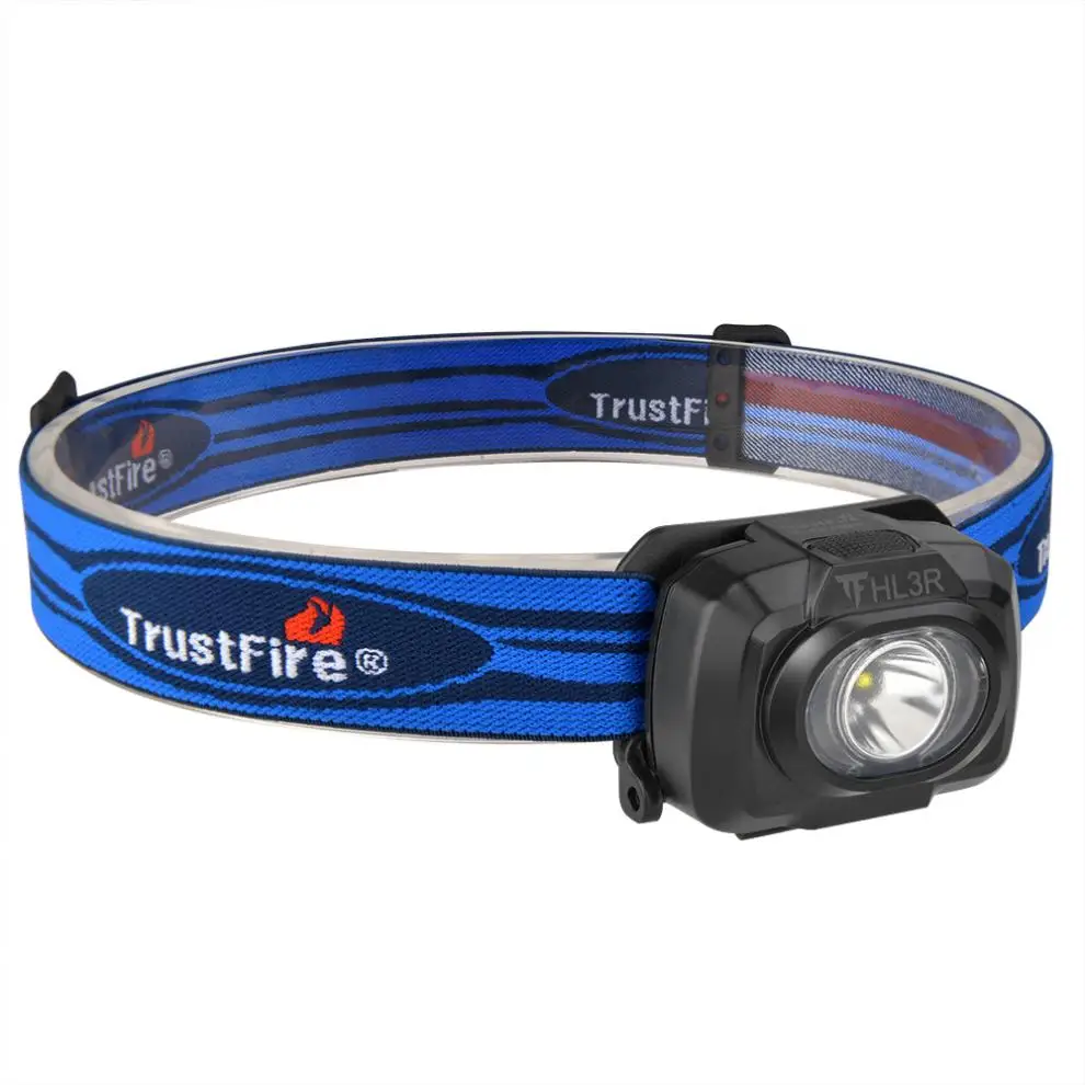 TrustFire HL3R водонепроницаемый синий 200 люменов 3 режима фары с микро usb зарядка поддержка луча до 50 метров