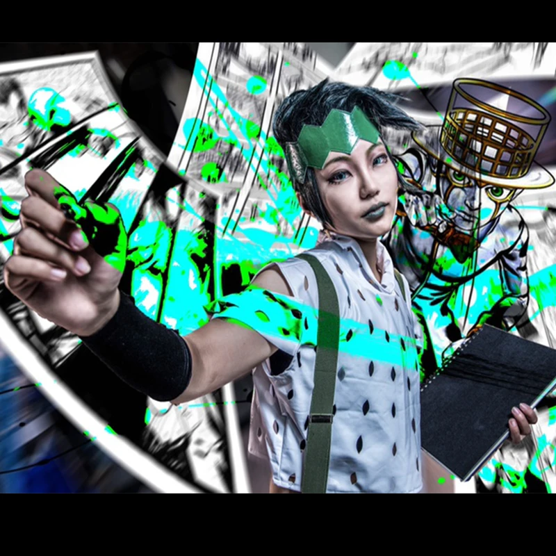 

Cosplay legend Anime JOJO 4 JoJo's Bizarre Adventure Diamond is Unbreakable Rohan Kishibe Cosplay Costume halloween costume