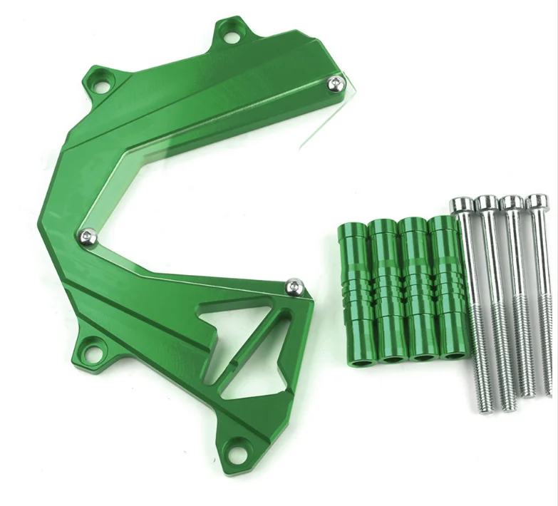 Подходит для мотоцикла Kawasaki Z800 передняя Звездочка крышка коробки цепи защитная крышка цепи Крышка маленький зуб крышка - Цвет: green