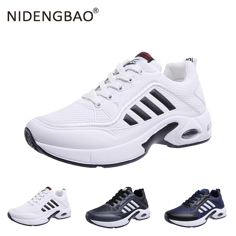 Running Shoes For Men Lightweight Outdoor Sport Shoes Men Air Sole Breathable Training Fitness Shoes Black White Men Footwear