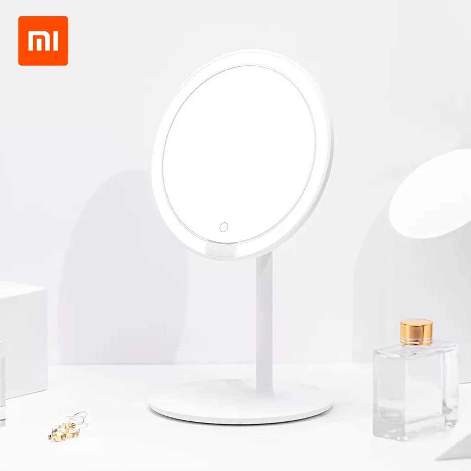 Original Xiaomi Mijia Desktop Makeup Mirror With Led Light Portable