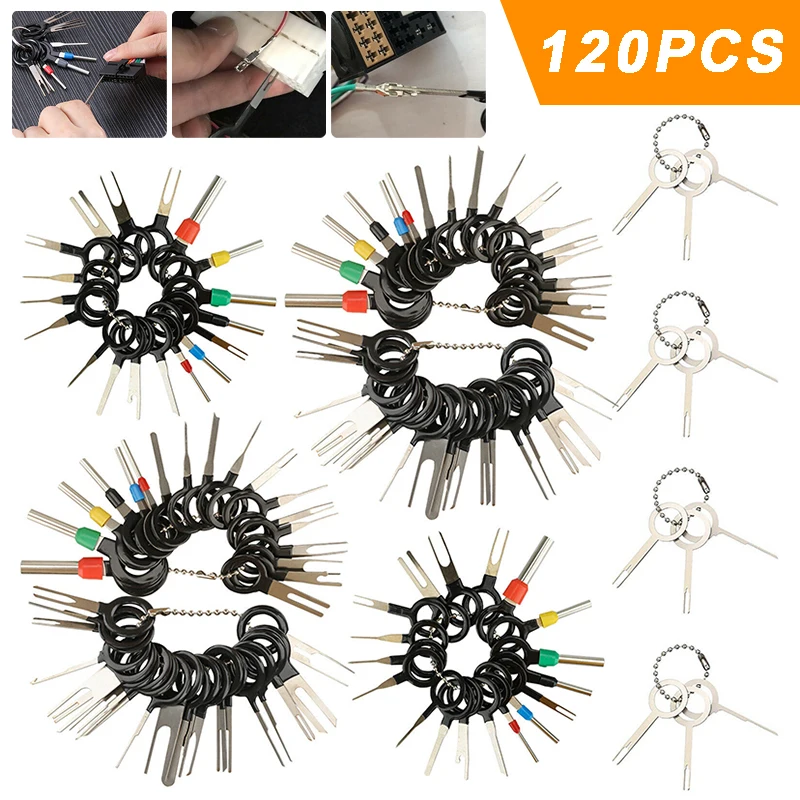 120pcs Car Wire Connector Removal For Car Plug Repair Tool Terminal