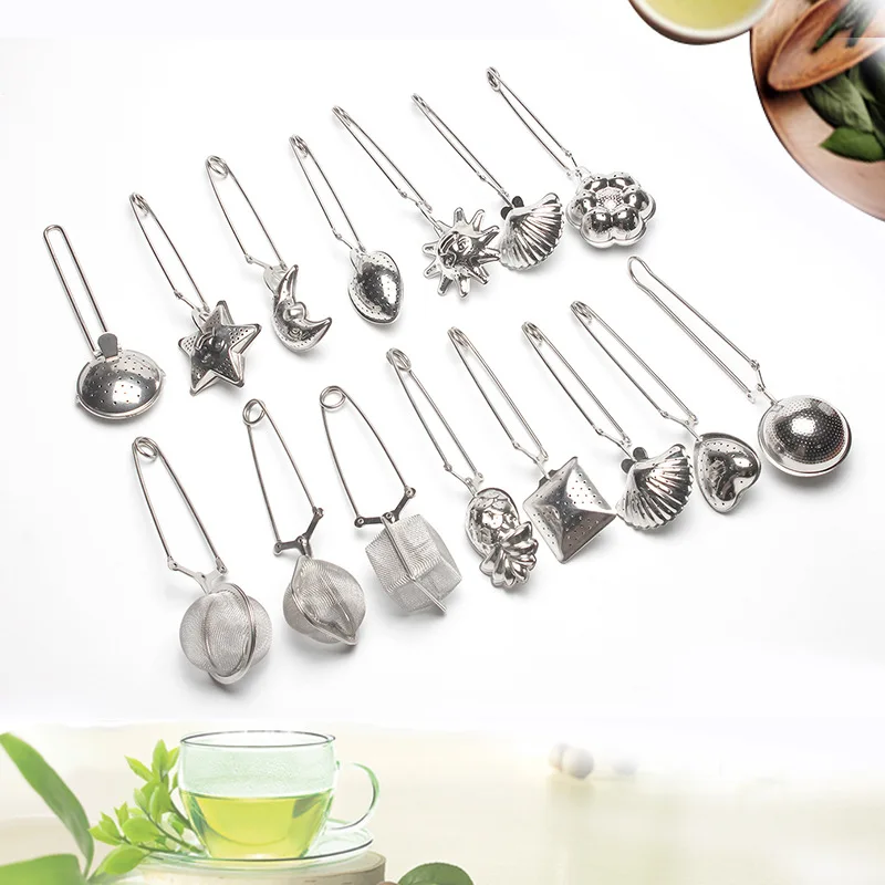 

Hot Selling 304 Stainless Steel Tea Strainer Square with Handle Tea Making Device Creative Star Tea Filter Tea Strainer Network