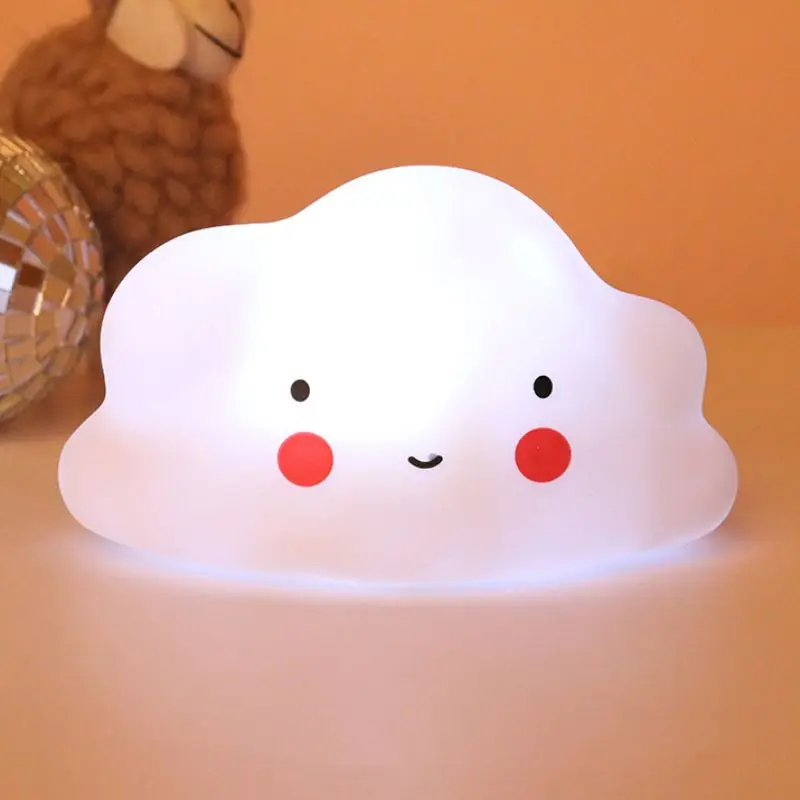 Cartoon Cloud LED Night Lights Battery Powered Decorative Baby Nursery Bedroom Desk Lamps For Kids Gift