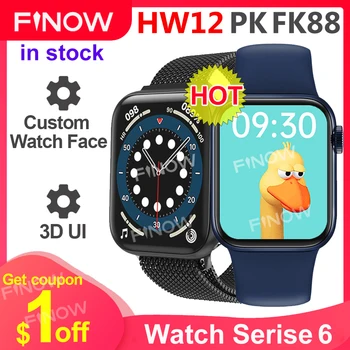 

Finow HW12 Smart Watch iwo 13 pro Series 5 Custom Watch Face 40mm Screen Lock Bluetooth Call Sport Smartwatch Men Women PK W26