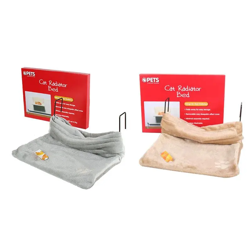 Cats and dogs radiator bed warm plush mattress cradle animal plush puppies pet cats bed with warm Club(gray