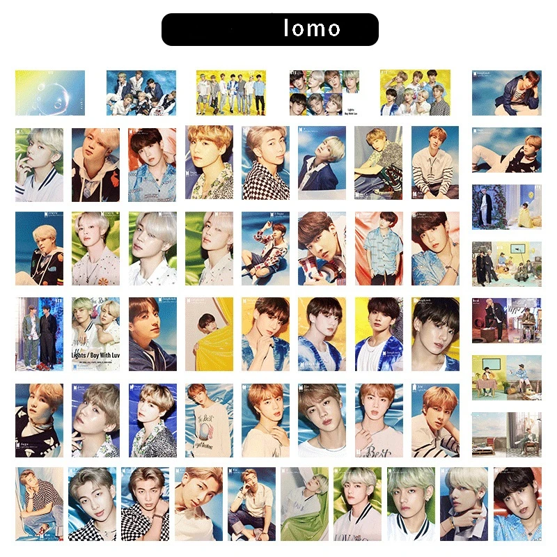 54 шт. KPOP Bangtan Boys фотоальбом говорящий самостоятельно бумажный Lomo Card Lighes/мальчики с Luv фото карты плакат