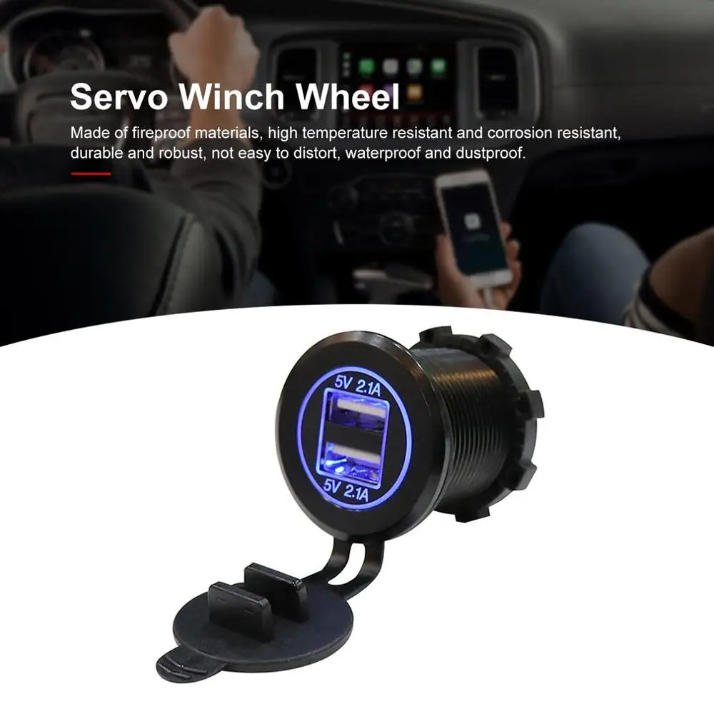 DC 12 V-24 V 4.2A Dual USB светодиодный Авто Зарядное устройство для мото Авто Грузовик ATV Лодка адаптер розетка Мощность Зарядное устройство s