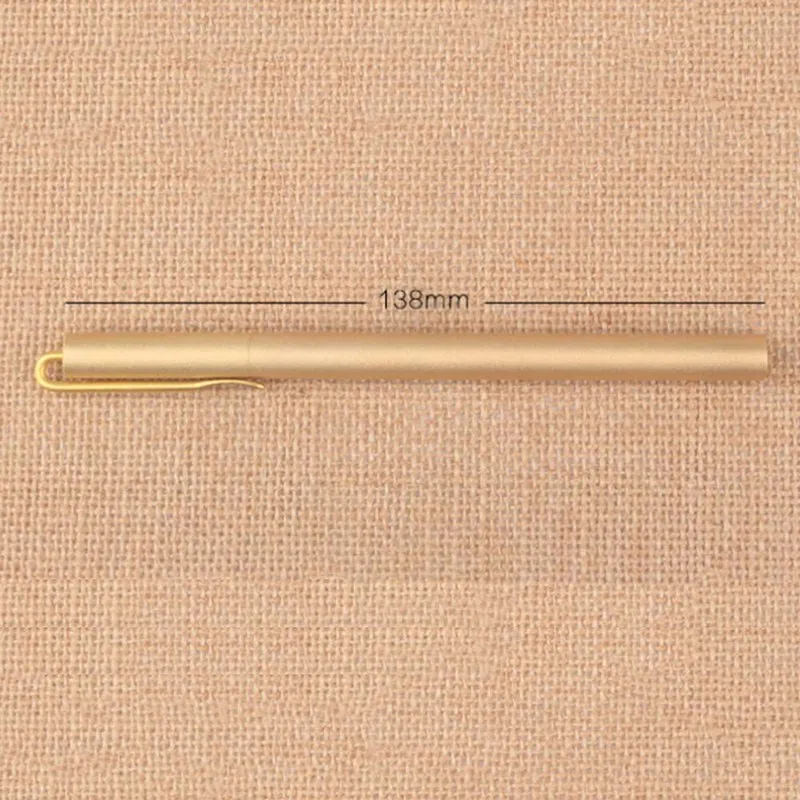 New Vintage Brass Neutral Aqueous Self-protect Pen Best Quality Gel Pen For Teacher Gift Drop shipping - Цвет: 02