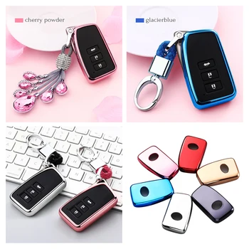 

Car Remote Key Case For Lexus RX200t NX200 ES250 ES300h Key Protective Cover Shell Keychain Crystal Pendant Buckle Accessories