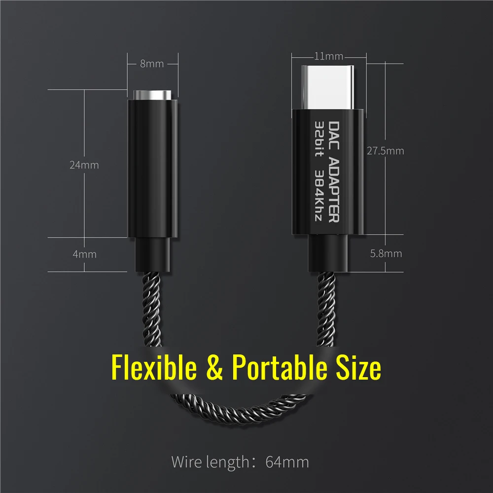 Type C to 3 5mm Headphone Jack Audio Adapter w DAC Digital Converter for Samsung Note 10 Pixel OnePlus Xiaomi iPad Pro MacBook