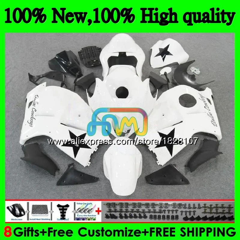 Корпус для SUZUKI Hayabusa GSXR 1300 GSXR1300 96 97 98 99 01 глянец Белый 48BS. 64 GSXR-1300 1996 1997 1998 1999 2000 2001 обтекатель
