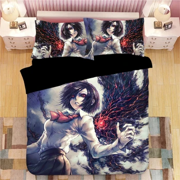 

3D bedding sets terrorist duvet cover twin single double queen king anime bedclothes 3pcs fashion Tokyo Ghoul quilt cover sets