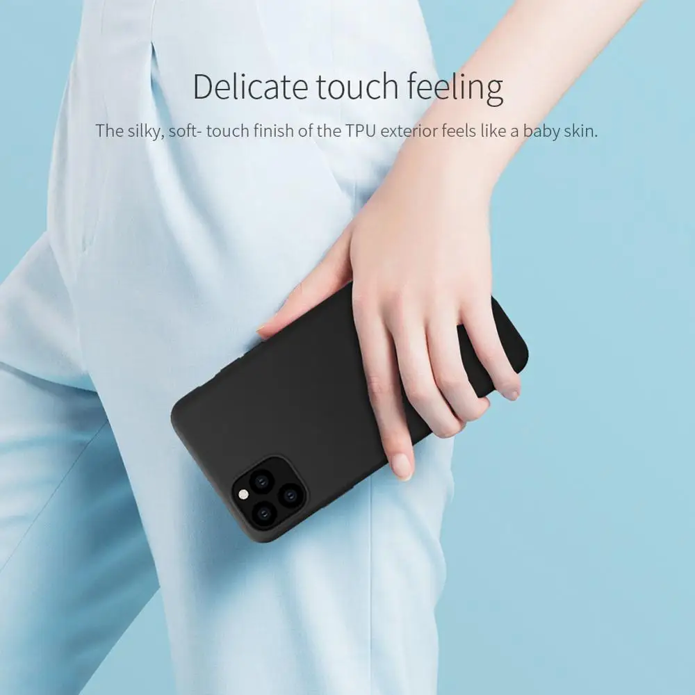 10 шт./лот Nillkin резиновый на резьбе защитный чехол для iPhone 11 pro max прорезиненный ТПУ чехол