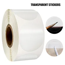 Rouleau de sceaux de détail transparents autocollants ronds de 1 pouce, 500 pièces/rouleau, pour emballage, enveloppes, boîte-cadeau