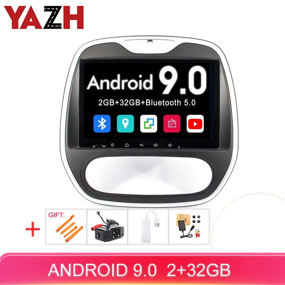 YAZH Android 9 0 Авторадио для Renault Captur (ручной) 2011 2012 2013 2014 2015 2016 2017 2018 2019 с &quotIPS
