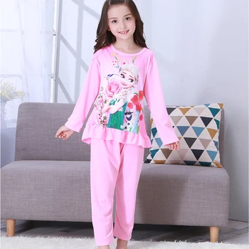 

kids wear home pajamas two-piece cartoon Sofia princess print 4-10 Age girls clothes new paragraph high quality child clothing