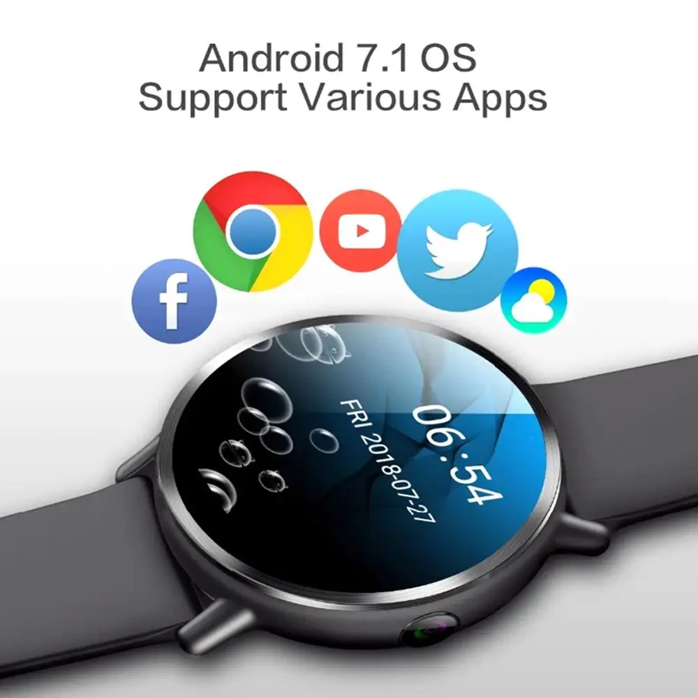 LEMFO LEM X 4G Смарт-часы Android 7,1 С Камерой 8 Мп, gps, экран 2,03 дюйма, батарея 900 мАч, спортивный деловой ремешок для мужчин