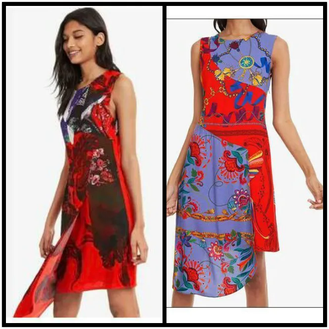 

DESIGUAL 2019 new Asymmetric Spanish dress shishang more DESIGUAL