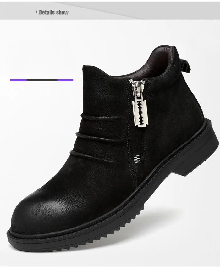 Youki/мужские ботинки; Осенняя мужская обувь на молнии; Дизайнерские мужские ботильоны из натуральной кожи; Повседневная прогулочная обувь