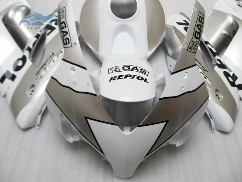 Серебристо-белый комплект обтекателя впрыска, пригодный для Honda CBR1000RR 2004 2005 CBR 1000RR 04 05 ABS пластиковые спортивные комплекты обтекателей части KR18