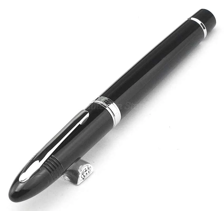 Duke 911 Black Barrel Big Shark Shape Metal Fountain Pen Medium Nib Professional Stationery Supplies Writing Tool Pen Gift sketch pencil set sketch charcoal soft medium hard art painting drawing tools professional sketch hand drawing art supplies full