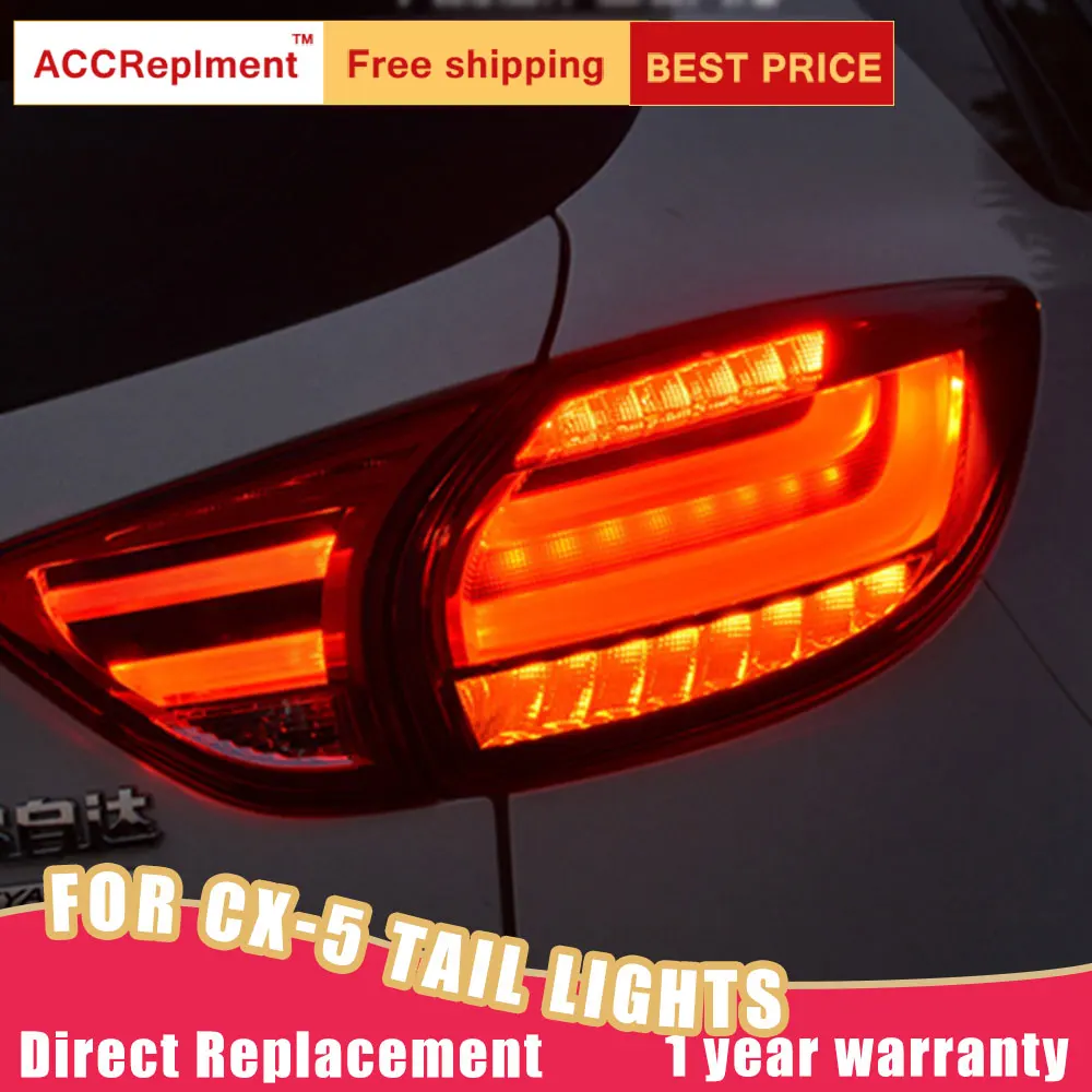 Светодиодный фонарь в сборе для Mazda CX-5 2013- светодиодные задние фары тормозной сигнал заднего хода задний фонарь DRL автомобильные задние фары