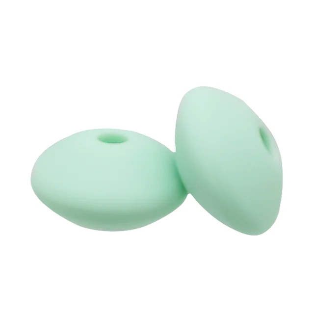 Cute-Idea 20Pcs Silicone Lentil Beads 12MM Baby Abacus Teething Beads BPA Free Newborn Baby Rodent Pacifier Chain Toy Baby goods 38