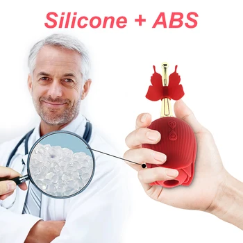 With Butterfly Rose Sucking Vibrator 2 in 1 Nipple Oral Clitoral Suction Cup G Spot High Frequency Stimulator Sex Toys for Women 2