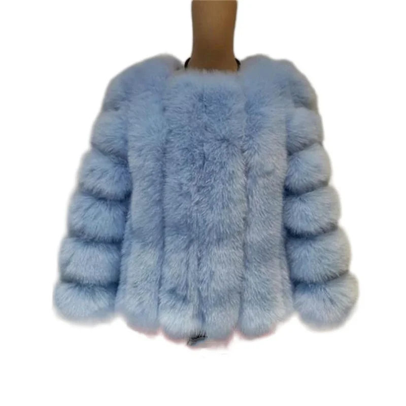 Tanio Nowy 2021 moda płaszcz ze sztucznego futra zimowe kobiety