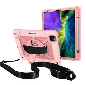 

11" Silicon Tablet Cober for iPad 11inch 2018/ 2020 Tablet Case Shockproof Kids Safe Silicon Hybrid Stand Cover With Lanyard
