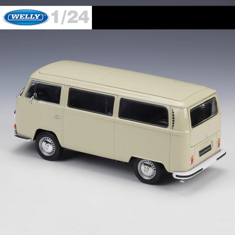Модель игрушечного автомобиля Welly 1:24 металлический фургон с ретро принтом
