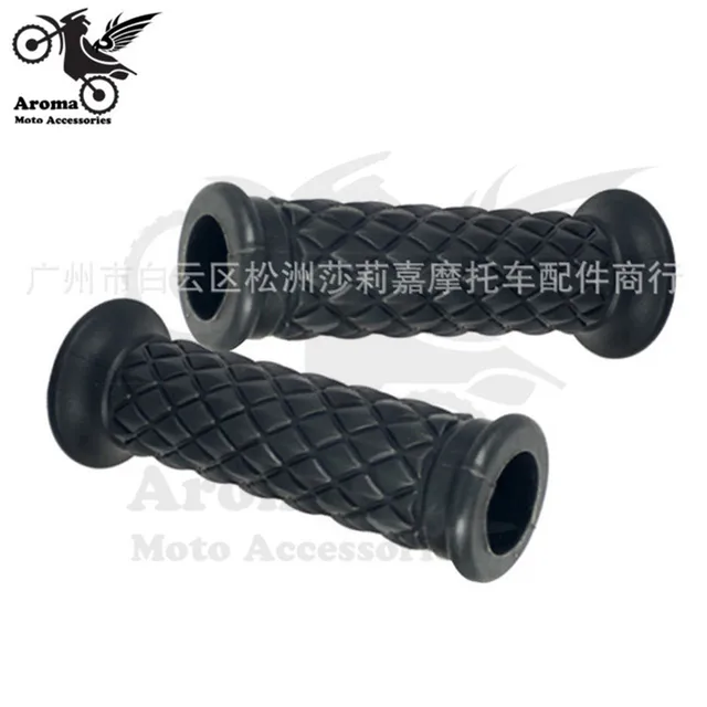 16 colors available brown red black hot retro cafe racer parts 22MM 25MM rubber motorbike grip for honda suzuki yamaha harley softail sportster prince cruise moto handlebar motorcycle handle grips 8 grey