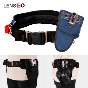 

LENSGO UDK-22S Double Match Waist Buckle Set Adjustable Waist Belt Strap with Removable Buckle Clips and Quick Releasing Plates