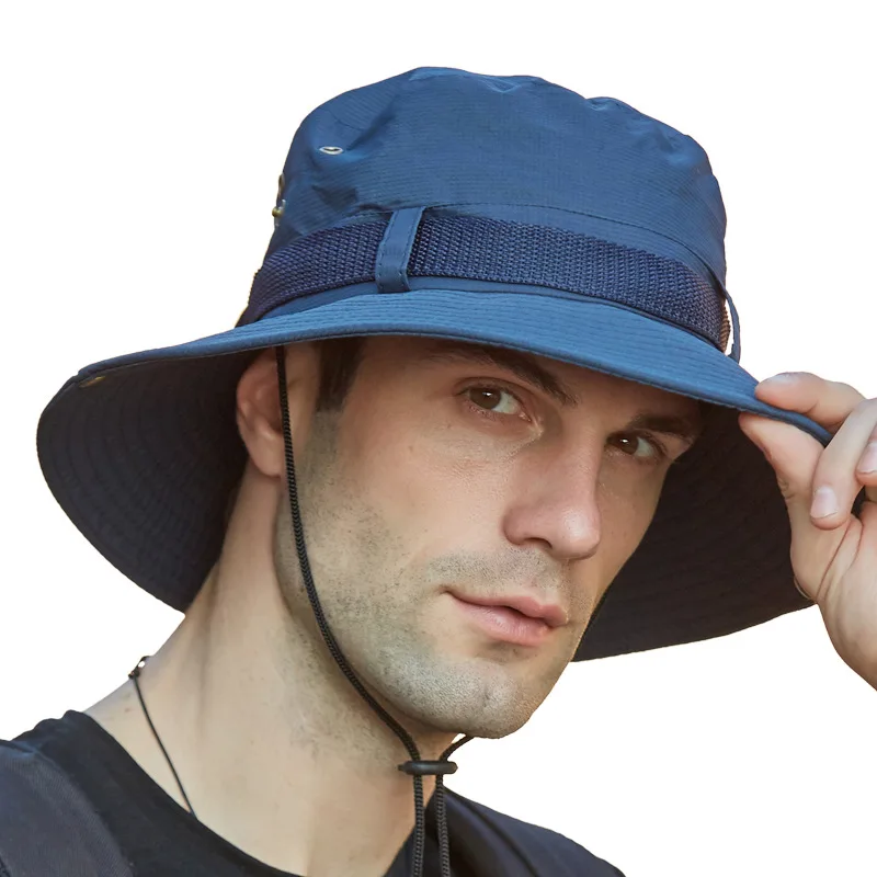 Bucket Hat With String Men Summer Sun 