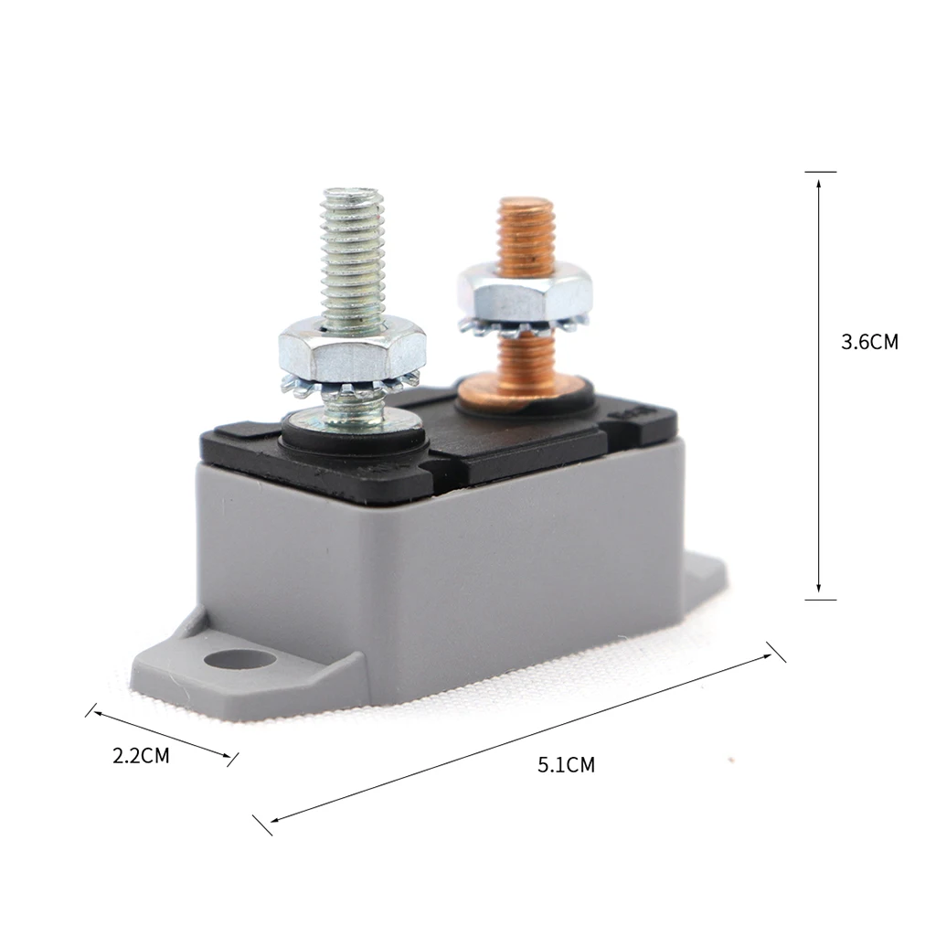40Amp Auto Reset 12V 24V Circuit Breaker Car Automatic Fuse Metal Stud Bolt Type