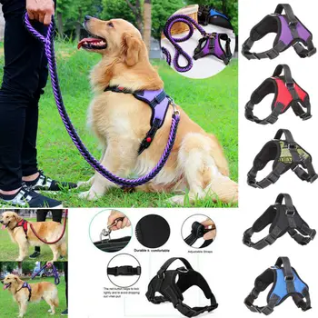 

Reflective Breathable Soft Air Mesh Small Puppy Dog Vest Harness Leash Set US