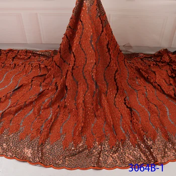 

2019 Latest African French Lace Fabric High Quality Tulle Net Lace Fabric 5 Yards Embroidery Nigerian Lace Fabric For Women
