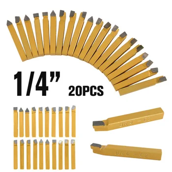 

20pcs Lathe carbide tip Gold Tipped Cutter Tool Cutting Turning Welding