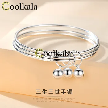 

Coolkala Sansheng Sanshi bracelet women's 999 sterling silver with bells transfer beads the year of life online popu