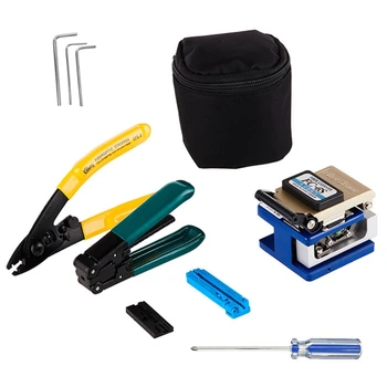 

Durable Fiber Optic FTTH Splice Tool Kit FC-6S Cutting Fiber Knife Fiber Cleaver Optical Power Meter Fiber Cutter Knife Tool Set