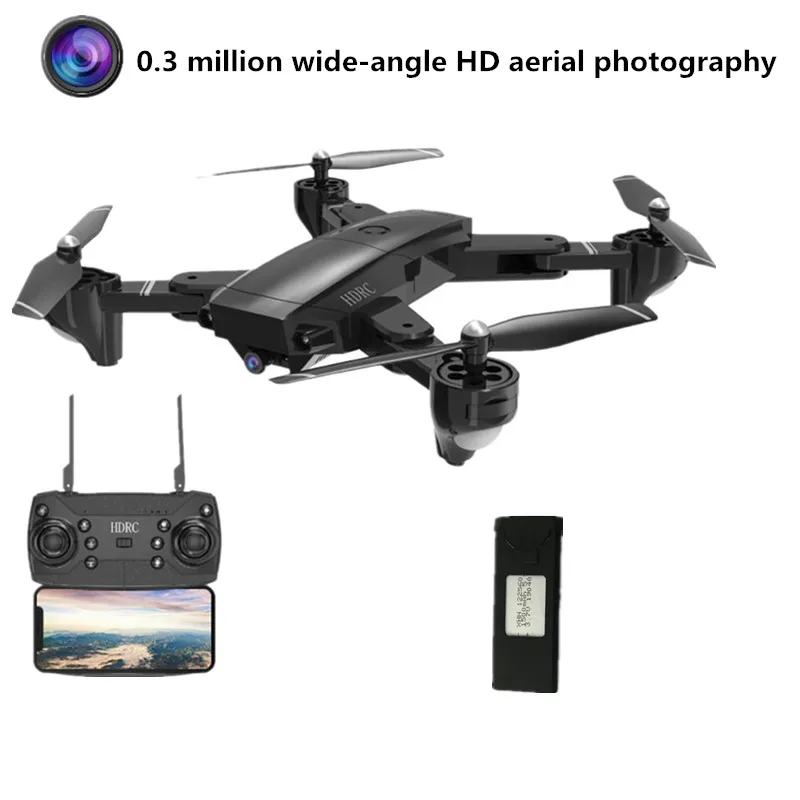 0.3MP-1Battery box Радиоуправляемый Дрон с 0.3MP/5MP 1080P широкоугольный wifi FPV HD камера в режиме реального времени с воздушным пультом дистанционного управления летательный аппарат Вертолет модель игрушки - Цвет: 0.3MP-1Battery box