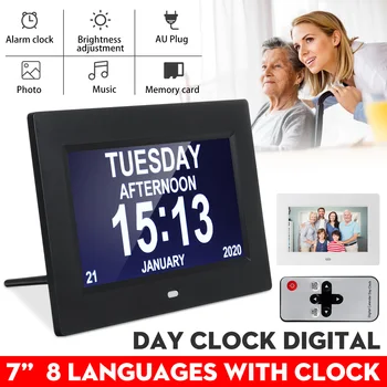 

7 inch Screen LED Backlight HD 1024*600 Digital Photo Frame Electronic Album Picture Music Alarm Full Function Good Gift