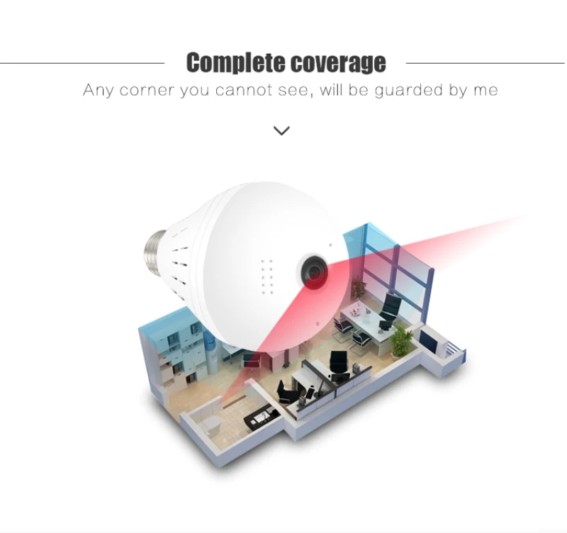 1080P 360 Wi-Fi камера системы безопасности лампа панорамная лампочка IP CCTV видео наблюдения рыбий глаз HD ночного видения двухстороннее аудио