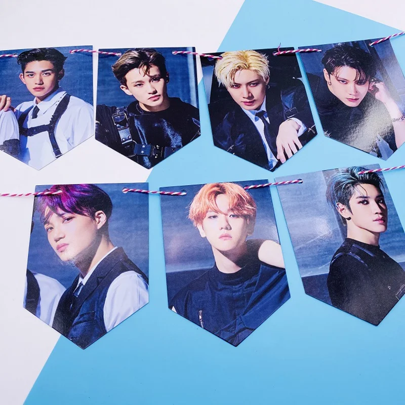 kpop SUPERM small gift Photo cards Hanging flags