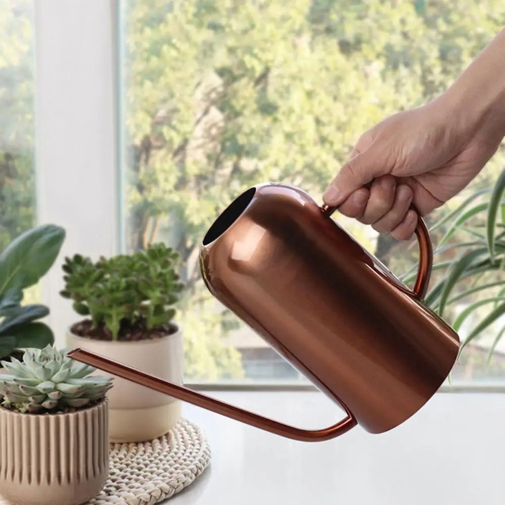 

1500ml Long Mouth Stainless Steel Watering Can Pot for Succulent Bonsai Plants Sprinkler Gardening Tools