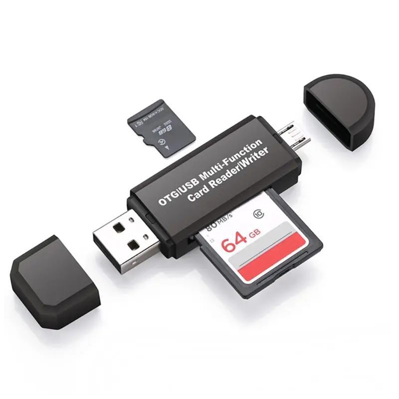 Устройство для чтения карт памяти USB 2,0 Micro OTG SD/SDXC TF кард-ридер адаптер для компьютера